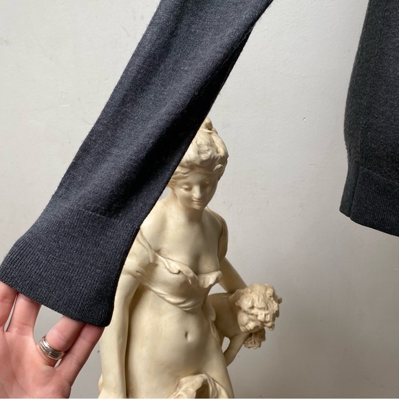 Bonobos Merino Wool Silk Grey Collared Pullover Slim Fit Sweater men’s Medium - Picture 9 of 14